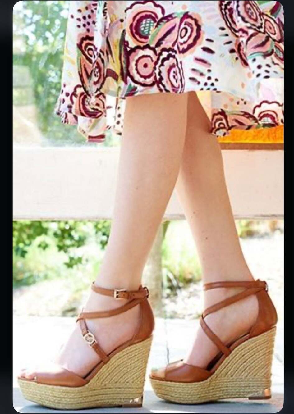 Sam Edelman Turner Leather Peep-Toe Espadrille Wedge Sandals - Picture 12 of 13